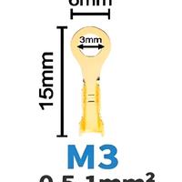 Gambar Terminal Sekun Bulat M3 - M6 untuk Kabel Baterai Otomotif - M3 dari Tanabang.store undefined 3 Tokopedia
