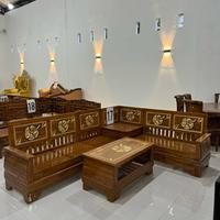 Gambar Kursi sudut minimalis piramid jati mewah - Lengkap busa & bantal dari FERY ADY JAYA MEUBLE undefined 2 Tokopedia