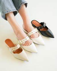 Gambar SEPASANG COLLECTION Gemma Sendal Mules Wanita 3 Cm Shoes sandal  hak lancip flat  mules dari Sepasang Collection undefined 3 Tokopedia