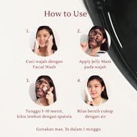 Gambar EILEEN GRACE - Deep Cleansing Black Jelly Mask 35 ml x 2 | Masker wajah / skincare pembersih komedo & pori | Kulit berminyak | Kulit sensitif | Blackhead & Whitehead | Chicken skin | Gentle exfoliation dari Eileen Grace undefined 4 Tokopedia