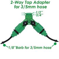 Gambar KESLA Tap Adapter 1-Way 2-Way 4-Way Quick Connectors Barb 1/8'' Tubing Fittings for 3/5mm Hose Garden Irrigation Water Splitter dari Nash Nex undefined 3 Tokopedia