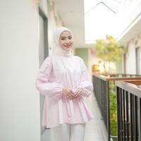 Gambar Heejuptogo Ammora Blouse - Cotton Poplin Blouse - Blouse Wanita Simple - Lime dari Heejuptogo_NEW undefined 4 Tokopedia