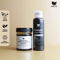 Gambar [PAKET BUNDLING] Shampo Kemiri Hitam & Sari Ampas Minyak Kemiri Bakar - Penumbuh Rambut Penebal Alis Perawatan Ketombe Melebatkan Menghitamkan Menebalkan Memanjangkan dari MeanSkuyy undefined 1 Tokopedia