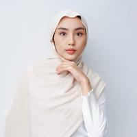 Gambar Isla Pashmina Premium Rib Knit Scarves - Hijab Kerudung Pasmina Texture - Navy dari ISLA undefined 4 Tokopedia