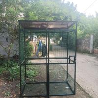 Gambar Kandang Burung Jumbo Hollow Baja Ringan 150x85x200 cm Dengan Atap Anti Karat Untuk Lovebird, Murai, Kakatua, Parrot, Aviary Besar Outdoor – Khoirshop77 dari KhoirShop77 undefined 4 Tokopedia
