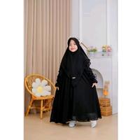 Gambar Gamis anak putih polos Ceruty babydoll premium usia 3-15 tahun syar'i muslim anak perempuan pesta baju santri - hitam, M dari Danrashelv.id undefined 4 Tokopedia