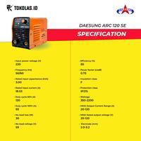 Gambar Mesin Travo Trafo Las MMA Stick Inverter Welding Daesung ARC 120 SE Ampre 450 Watt Korea Murah Termurah Kecil Soft Switching dari tokolas.id undefined 4 Tokopedia