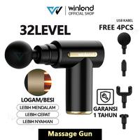Gambar Winland Alat Pijat Massage Gun 32 Level Mini Alat Pijat Refleksi Otot Terapi Elektrik  Fascial Gun / Alat Pijat Oto Deep Tissue Muscle Alat pijat Therapy leher - layar sentuh 32LEVEL+adapter dari winland pretty undefined 4 Tokopedia
