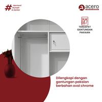Gambar Acero Furniture -FREE PACKING KAYU- Lemari Pakaian Sliding 2 pintu 120 cm full plat besi X3 - X3-801, dengan kayu dari ACERO FURNITURE INDONESIA undefined 5 Tokopedia