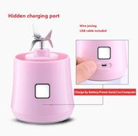 Gambar 480ml Rechargeable Blender Eco-friendly Glass Bottle Juice Extractor 6 Blades Portable Fruits Mixer Grinder Juice Maker Machine dari Arkana77 undefined 4 Tokopedia