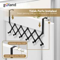 Gambar Goland Gantungan Baju Belakang Pintu Dinding 6 Hook Modern Besi Anti Karat Besi - Hitam dari Goland Indonesia undefined 3 Tokopedia