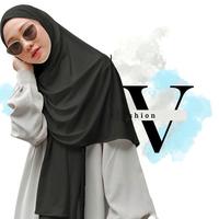 Gambar Jilbab Pasmina Jersey Premium Jumbo Kaos / Hijab Pashmina Premium /Kerudung Muslimah Wanita - Hitam dari RV Jilbab undefined 1 Tokopedia
