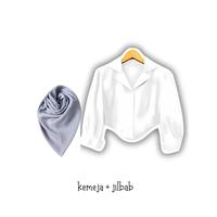 Gambar oneset 3in1 Atasan kemeja crop putih celana cargo highwaist abu-abu jilbab bella abu-abu | perempuan wanita cewek ootd hijab casual hangout pantai piknik kuliah korean style HK132 - KEMEJA+JILBAB dari Hikari outfit undefined 5 Tokopedia