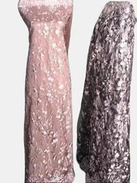 Gambar BRUKAT bordir gliter full bordir kembang pinggir/bahan kain kebaya melati mewah - DENIM dari Alung jaya tex undefined 4 Tokopedia