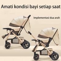 Gambar [ Garansi 3 tahun ] Magic Stroller 0~6 Tahun Kereta Dorong Bayi khaki/Red/Grey/Dark Blue/Lotus Pink Stroller Baby Lipat Travelling - 🔥black, Kemasan Tas dari ahshezgehs undefined 1 Tokopedia