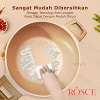Gambar ROSCE CASSEROLE DC Panci sup Anti lengket tutup kaca & steamer 24 CM GRANITE MARBLE NONSTICK PFOA FREE - ROSCE CASSEROLE+TUTUP KACA dari Gohappy Store undefined 5 Tokopedia