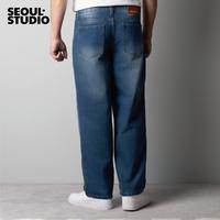 Gambar [SEOULSTUDIO] ITAEWON (Marin Blue) Loose Fit Jeans | Pants Celana Panjang Denim Pria Cowok Cewek Perempuan Trendy Gombrong Baggy Y2k Skena Vintage Navy Biru - Marin Blue, L dari SEOULSTUDIO undefined 5 Tokopedia