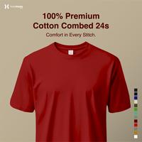 Gambar Kaos Polos Distro Dewasa Premium 100% Cotton Combed 24s Lengan Pendek - Red - Kaos Hasby Basic Custom Pria Nyaman Katun Merah Oblong Hitam Baju atasan unisex - Navy Blue, S dari Kaos Hasby Basic undefined 1 Tokopedia