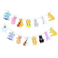 Gambar Banner bunting flag hiasan kertas gantung karakter hewan animal zoo sirkus jerapah singa babi gajah aksesoris hiasan ulang tahun bazar lomba kompetisi sunat khitan hiasan gantung zoo dinding tembok atap murah dekorasi dari rumah plastik malang undefined 1 Tokopedia