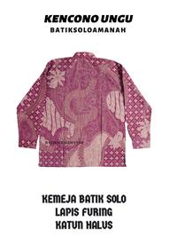 Gambar KENCONO UNGU NGUDI RAHAYU KEMEJA BATIK PRIA SOLO LENGAN PANJANG PENDEK LAPIS FURING ATASAN PREMIUM Katun - PANJANG, M dari batiksoloamanah undefined 4 Tokopedia