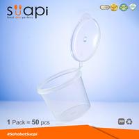 Gambar [50 pcs] SUAPI Sauce Container 25 ml / Cup Saos / Tempat Saus / Wadah Sambal Plastik thinwall dari SuapiOfficial undefined 1 Tokopedia