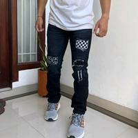 Gambar R&A Celana Jeans Panjang Hitam Pria Model Rucas Slimfit Streach - Short pants, 29 dari R&A STORE96 undefined 4 Tokopedia