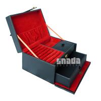 Gambar Kotak Tempat Perhiasan 2 tingkat tampat Aksesoris Cincin Gelang Kalung Tempan simpan uang / Jewelry Box (PH05) - Cokelat dari Snada Printing undefined 3 Tokopedia