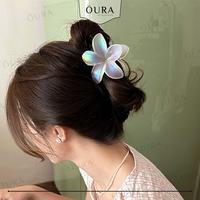 Gambar Jedai Rambut Bunga Kamboja Glossy Cute Transparan Hair Clip Flower Accessories Korean Style - PINK dari Oura Accessories undefined 4 Tokopedia