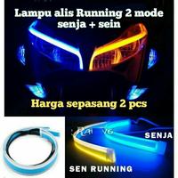 Gambar Lampu LED Alis Welcome DRL Running 2 Mode 30CM Fleksible Universal Vario Beat Nmax PCX Aerox Mio Scoopy Supra DLL - Car - Ice Blue - Kuning dari Kaos Kaki Sport undefined 4 Tokopedia