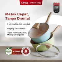 Gambar [COD] Cypruz Sauce Pan Color Marble Series Panci Susu Anti Lengket Kitchenware - 16 cm dari Cypruz Kitchenware undefined 1 Tokopedia