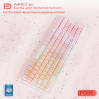 Gambar FUDE FG98 Mechanical Keyboard Gaming 100% Three Mode Connection peralatan Computer - FG98-BLUE dari Novatu Teknologi undefined 3 Tokopedia