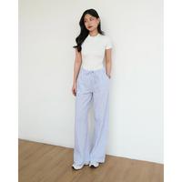 Gambar Mecloth - Celana Stripe Wanita Highwaist Celana Garis Garis Wanita Kulot Terbaru Celana Panjang Wanita Kekinian - Blue dari Mecloth undefined 3 Tokopedia