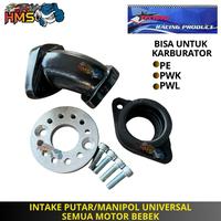 Gambar MANIPOL INTEK INTAKE LEHER ANGSA KARET INTEK MANIPOL MIRING PUTAR STEL PE PWK PWL 30 28 26 24 21 MOTOR JUPITER Z VEGA R NEW SUPRA GRAND BLADE REVO SUPRA 125 KHARISMA CRYPTONE KIRANA SUPRA - INTAKE MIRING, 28/30 dari HMS MOTORR undefined 4 Tokopedia