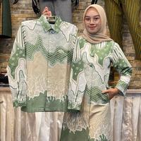Gambar Batik couple bahan katun full lapisan trikot Pekalongan Tangan Wanita Baju Pasangan Atasan Keluarga Tunik Motif - Pria, S dari Qalisha Batik_NEW undefined 2 Tokopedia