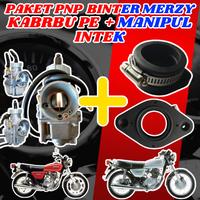 Gambar Paket PNP Kawasaki Binter Merzy Merzi Langsung Pasang!!! Karburator Karbu KEIHIN PE 24 PE 26 PE 28 Carburator Pe24 Pe26 Pe28 + Manipul Intek Intake Motor - PE 24 + Intek Kuping 55mm dari Pro Busi Bekasi undefined 1 Tokopedia