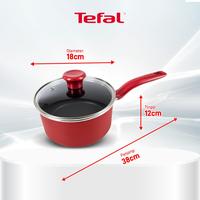 Gambar Tefal Saucepan Panci Susu Induksi Anti Lengket So Chef Sauce Pan 18cm + Tutup Kitchenware dari ElectronicWarehouse undefined 3 Tokopedia