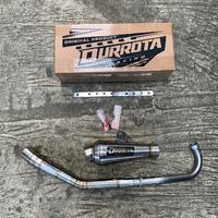 Gambar knalpot racing motor bebek original qurrota racing x draco type special 1 leher road race dan standar vega jupiter revo supra blade karisma - vega r/rr/zr/force, sarangan full, leher standar dari cheerfull racing undefined 3 Tokopedia