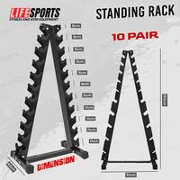 Gambar NQG - New Alat Olahraga Fitness Sport Gym Dumbbell Barbel Set Hexagonal + Stand Rack Segitiga dari NewQualityGroup_NEW undefined 5 Tokopedia