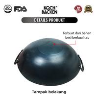 Gambar KOCH&BACKEN Black Carbon Steel Classic Wok Round Bottom 55cm - Wajan Penggorengan Kuali Baja Anti Lengket - DEEP SEASONING dari Koch&Backen undefined 4 Tokopedia