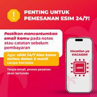 Gambar eSIM Singapore Unlimited Data Internet 500MB 1GB 2GB 3GB Langsung Aktif | eSIM Singapura Tercepat & Termurah - 500MB/Day dari VACASIM undefined 3 Tokopedia