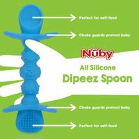 Gambar NUBY Dipeez Spoon All Silicone Baby Spoon Sendok Bayi BLW Self Feeding - Pink dari ANINDHITA Mom and Baby undefined 3 Tokopedia