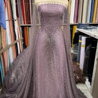 Gambar Bahan kain tile brokat full payet sequin Jasmine / 1000 payet bahan kebaya tunik dress - Dusty pink, 0.5m dari Bintang Textile Kbm undefined 3 Tokopedia