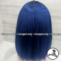 Gambar Wig Wanita Rambut Bob Cwe Model Korea warna Black Blue dari Juragan Wig undefined 3 Tokopedia