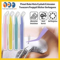 Gambar Pinset Bulu Mata Eyelash Extension/Alat Penjepit Sticker Kuku Palsu Mote/Tweezers Stainless Steel Berkualitas Anti Karat Serbaguna dari PT NUJUBOBO88796 undefined 1 Tokopedia