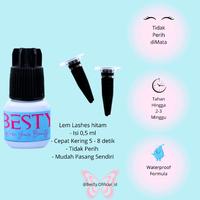 Gambar Lem Eyelash Extention ecer isi 0.5ml tidak perih dimata aman dipakai mata terbuka tahan 2-3minggu Waterproof Bulumata Mempercantik Hitam eyelash extention diy lashes extention pasang sendiri individual dari BesTy.Lash undefined 4 Tokopedia