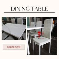 Gambar meja makan minimalis kaca tempered 6 kursi - top meja kaca dari santimebel undefined 4 Tokopedia