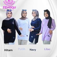 Gambar Tren fashion 2025 Seragam Atasan Kaos Wanita Muslimah  dewasa Tunik lebaran Original Zevaqu Bahan katun combed 24s Muslim - hitam, M dari ZEVAQU ORIGINAL undefined 1 Tokopedia