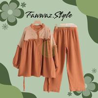 Gambar [Bisa COD] MADINA SET KIDS SETELAN ANAK VIRAL BAHAN CRINKLE BAJU ANAK PEREMPUAN SETELAN BAJU DAN CELANA ANAK PEREMPUAN LEBARAN 2024 Fashion - HITAM, XL dari FAWWAZ.STYLE undefined 5 Tokopedia