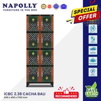 Gambar Napolly Lemari Rak Baju Serbaguna Banyak Ruang Penyimpanan Colorfull Bunga kombinasi Aksen kayu ICBC 2.38 CACHA BALI dari Napolly Furniture undefined 1 Tokopedia