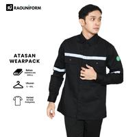 Gambar Kemeja proyek lapangan/Baju seragam safety/Seragam proyek safety/Baju kemeja proyek pria/Baju safety K3/Seragam kerja custom bordir Abu Biru Merah Putih Wearpack Panjang - Hitam, S dari RAOUNIFORM undefined 1 Tokopedia